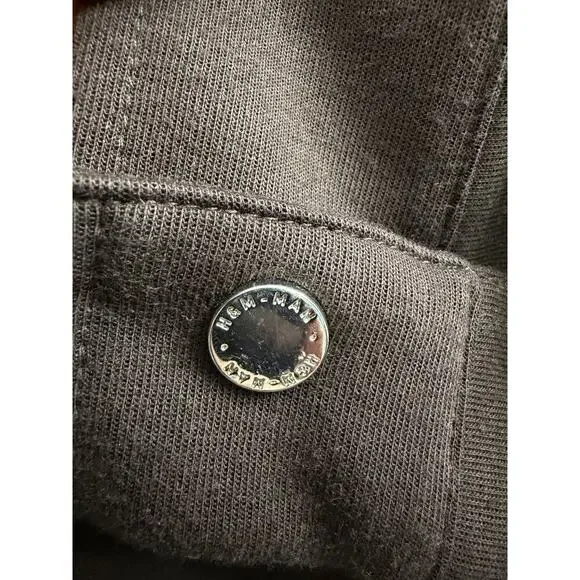 H&M Full Zip Shaket Shirt Jacket Brown‎ Jersey size Small - Picture 6 of 6